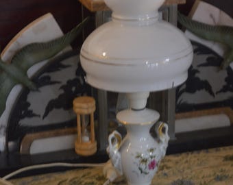 A Delighful Limoges Porcelain Electric Table Lamp