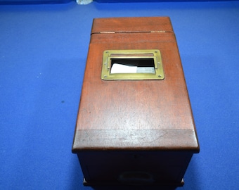 Rare English Made Colonial Cedar Cash Register