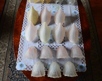 A Group of Various Art Deco Glass Slip Shades