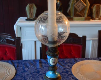 An Antique French Sevres Vase Oil Lamp