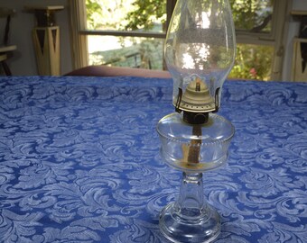 An Antique pressed Glass Oil Lamp