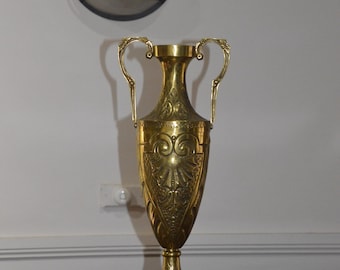 A Delightful Brass Art Nouveau Tall Vase