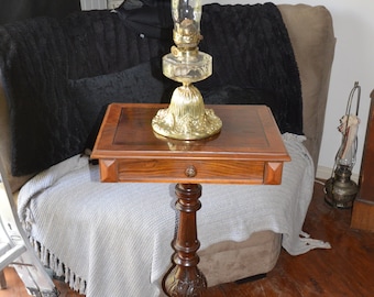 A 19th Century Walnut Lamp Table