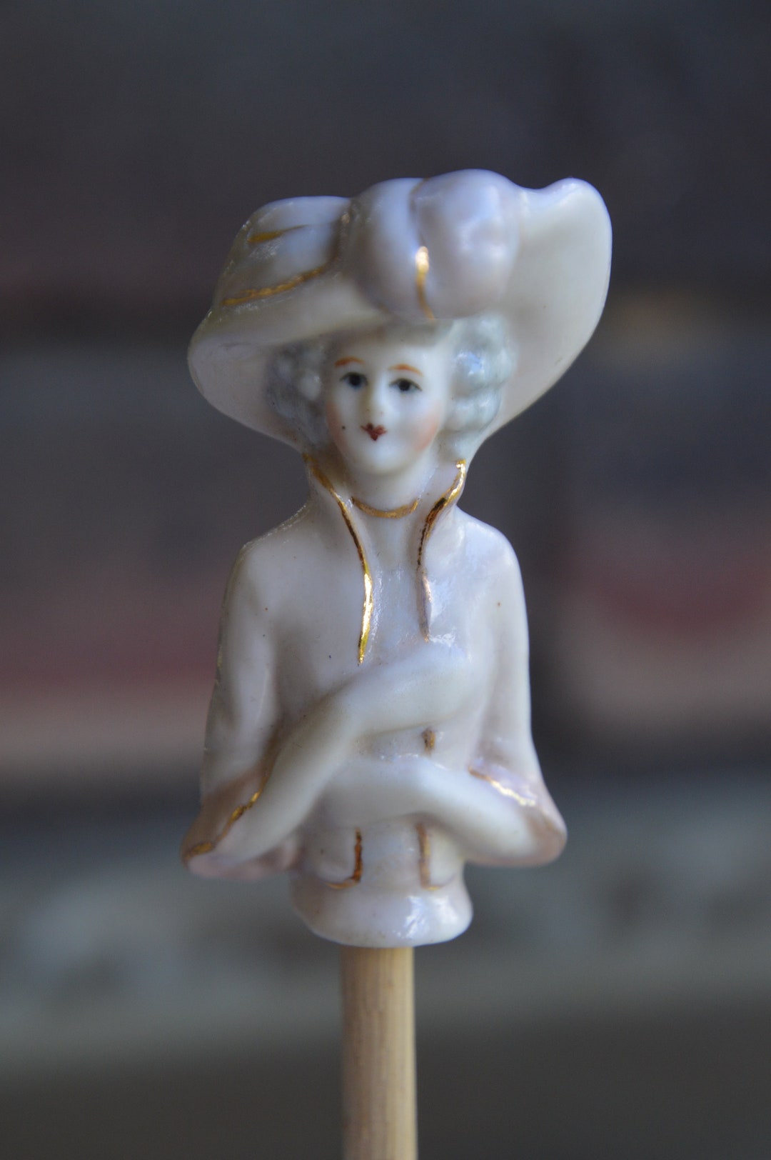 Antique Porcelain Half Lady Pin Cushion Doll Etsy UK