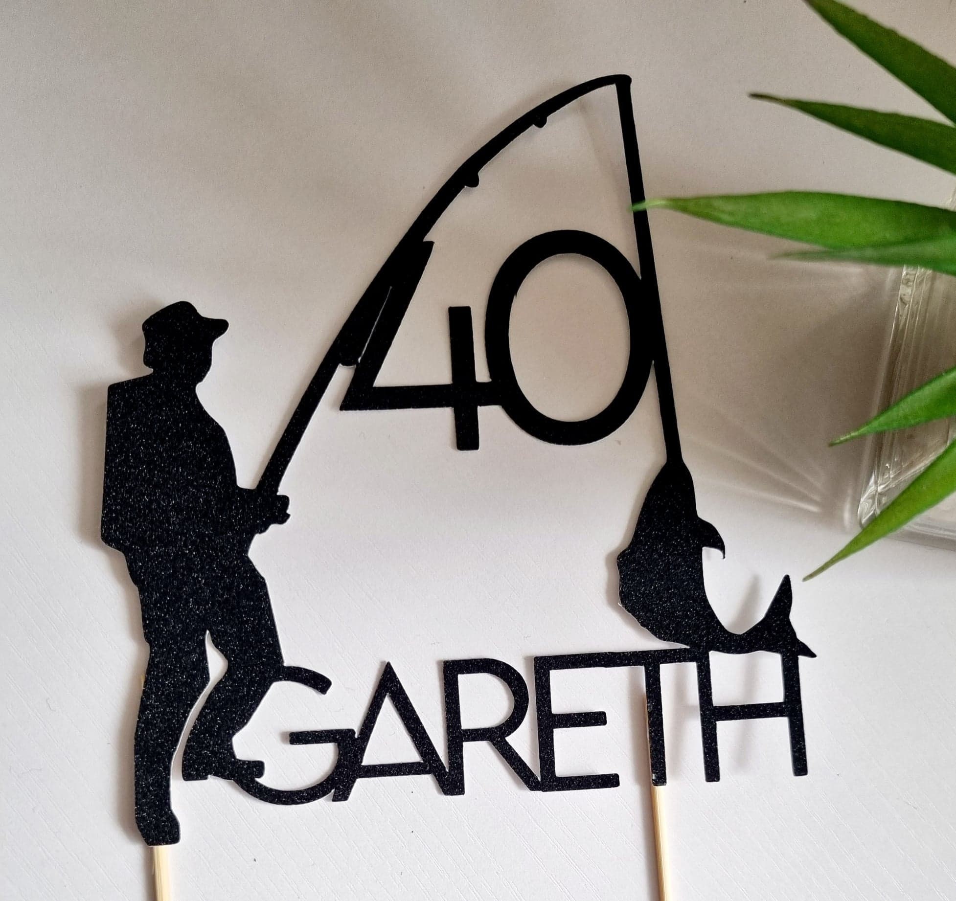 Personalised Cake Topper/fishing/birthday/party -  UK