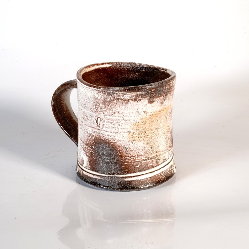 Soda fired mug with rectangle decoration image 2