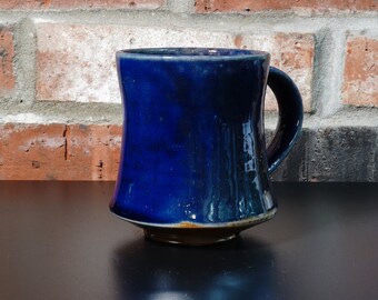 Dark Blue Tulip Mug with Spots