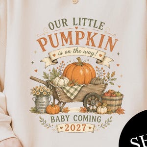 Fall Pregnancy Announcement Sweatshirt, Expecting Mom Gift, Pregnancy Reveal Sweatshirt, Mom To Be Gift, Growing A Little Pumpkin Sweatshirt