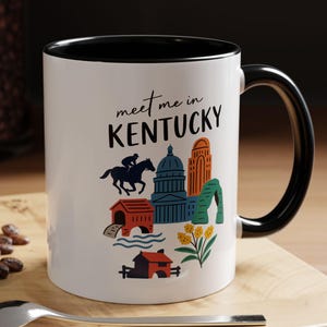 Kentucky Adventure Coffee Mug, Meet Me In Kentucky Accent Mug, Kentucky Travel Souvenir Gift, Kentucky Locals Mug, Kentucky Coffee Mug