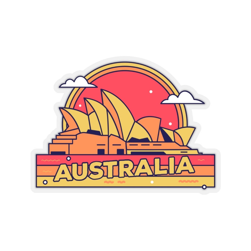 Australia Luggage Travel Sticker Laptop Sticker Travel Etsy