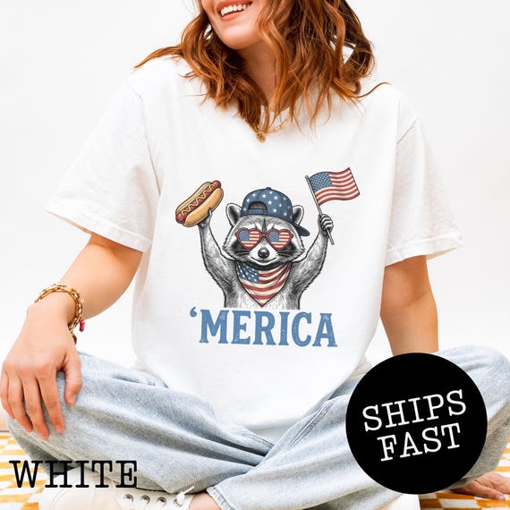 Merica Racoon Hotdog Comfort Colors® Shirt, 1776 to 2026 Shirt, 250th Anniversary of USA Tee, Happy Fourth Of July Shirt, 4th Of July Tee