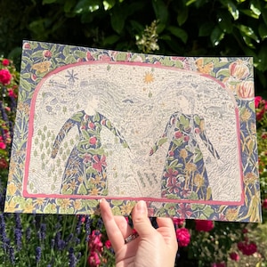 Voûte d'art populaire lesbien, impression de paysage A4, fleurs sauvages, fruits, rivière, carte, homosexuel