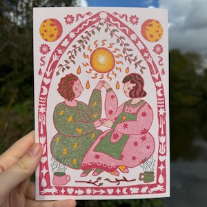 Lesbians in love, sapphic romantic print