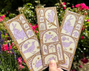 Medeltida djur folklore bokmärke