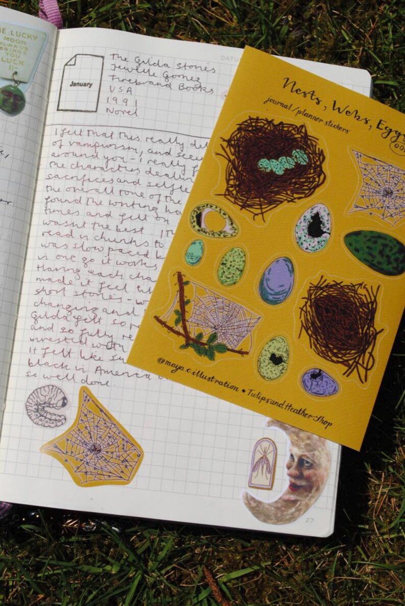 Sticker Sheet "nests, Webs, Eggs" for Journals and Planners - Etsy