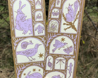 Medieval animals folklore bookmark