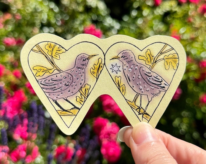Starling Sweetheart Recycled Paper Sticker