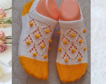 Easy Knitted Slippers Pattern | Beginner-Friendly Cozy Home Slippers | Free PDF Download