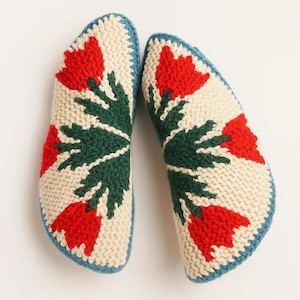 Modèle de tricot chaussons tulipes : modèle PDF adapté aux débutants