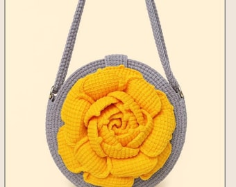Blumen Tasche Häkelanleitung PDF | Flower Geldbörse Tutorial | Digitaler Download