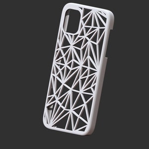 I-Phone 11 3D Case Printable .STL Polygonal Web Graphic