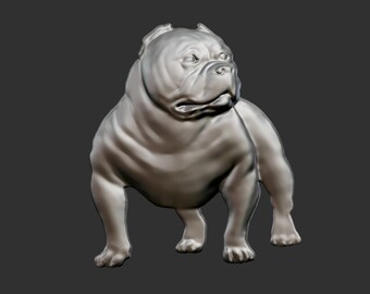 American Bully 3D Relief Sculptuur 3D-model. STL