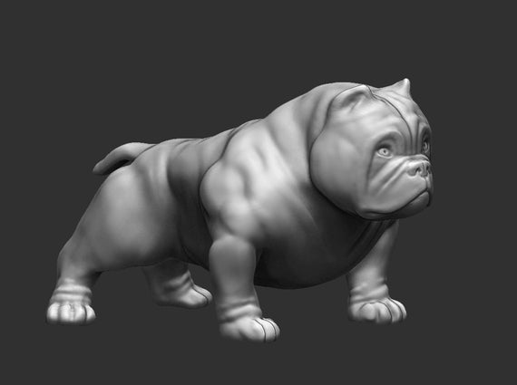 American Bully Dog 3D model 3D printable