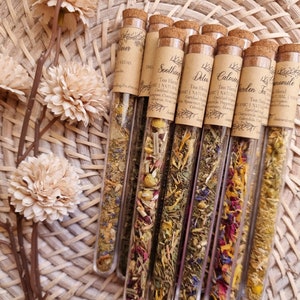 Organic Herbal Tea Blend: Natural Loose Tea Samples (20ml Tube)