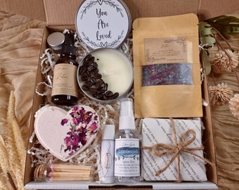 Organic Relaxing Gift Box, ORGANIC, VEGAN, NATURAL, Organic Skin Care, Pick Me Up Gift, Gift For Her, Pamper Gift Set