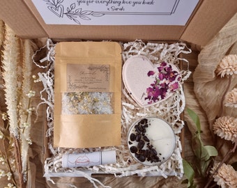 Spa Gift Set, ORGANIC, VEGAN, NATURAL, Self Care Gift Box, Pick Me Up Gift, Relaxing Gift Box, Gift Box For Her, Aromatherapy