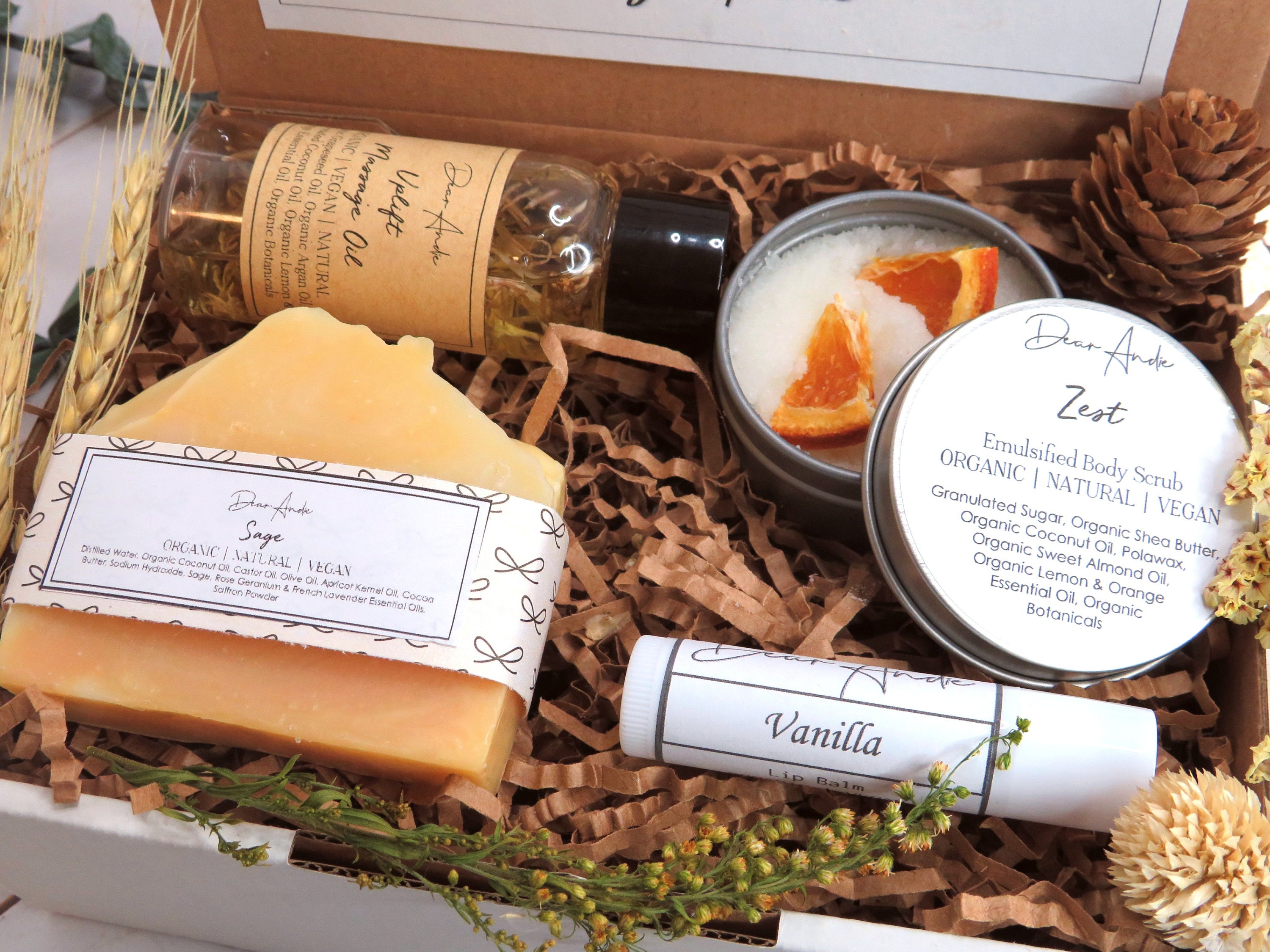 Natural Skin Care Gift Set Organic Vegan Set Gift Box Pick Etsy