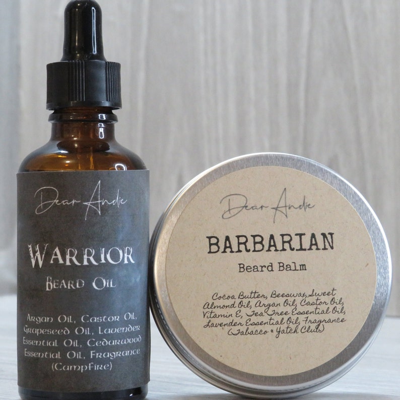 Beard Balm Set Beard Care Beard Oil Set DnD Gift Beard Etsy