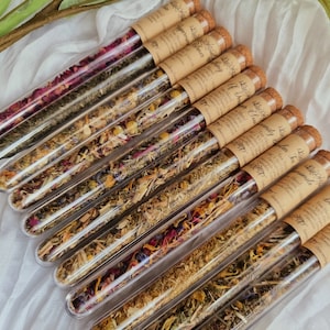 20ml Organic Tea, Tube Tea, Natural Tea Blend, Loose Tea, Herbal Tea, Botanical Tea, Tea Samples, Test Tube Tea, Tea Blend