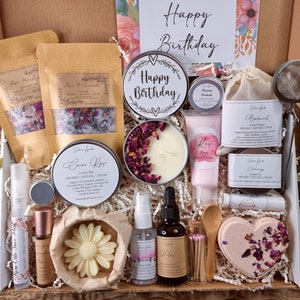 Organic Luxury Birthday Spa Gift Box, ORGANIC, VEGAN, NATURAL, Organic Skin Care, Natural Skin Care Set, Pamper Gift Set