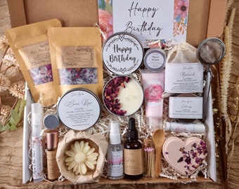 Organic Luxury Birthday Spa Gift Box, ORGANIC, VEGAN, NATURAL, Organic Skin Care, Natural Skin Care Set, Pamper Gift Set