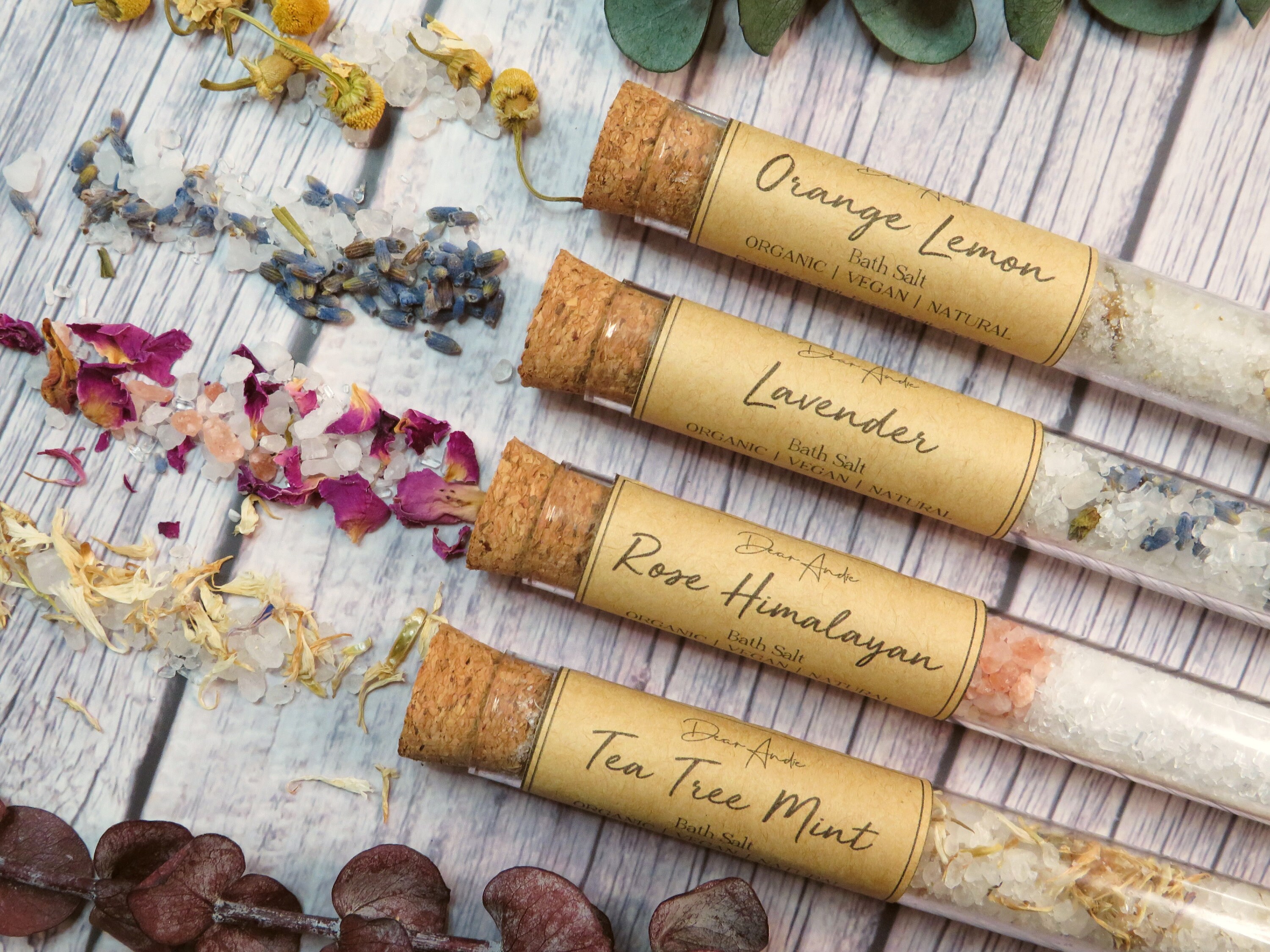 Natural Organic Vegan Bath Salt Botanical Bath Salt Herbal Etsy
