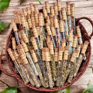 Custom Organic Tea Tube Wedding Favor: Herbal Tea Blend