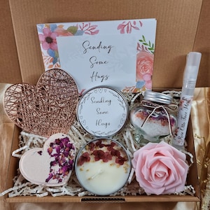 Organic Spa Gift Box Set, ORGANIC, VEGAN, NATURAL, Bath Gift Set, Birthday Gift Basket, Pamper Hamper, Care Package