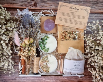 Organic Vegan Crystal Gift Box: Self-Care Healing Set