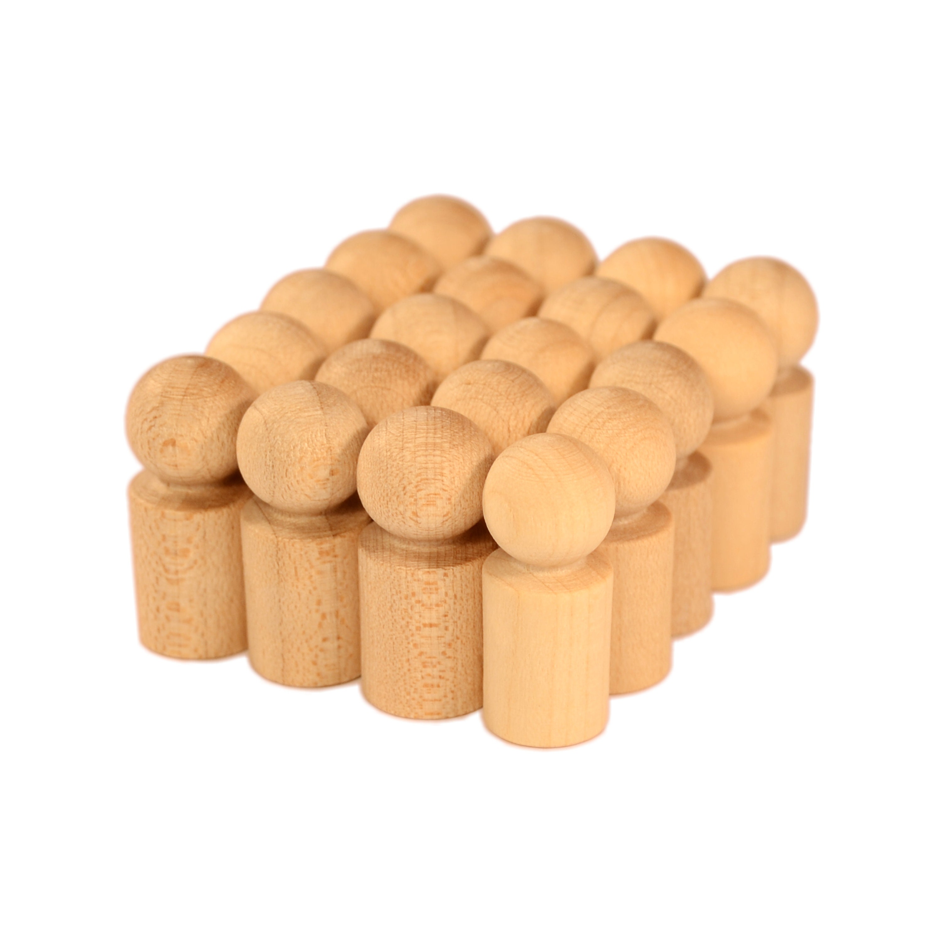 2.6 cm / 20 WOODEN PAWNS / Raw craft pieces peg doll counter Etsy