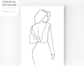 Drawing Lady Naked - Etsy