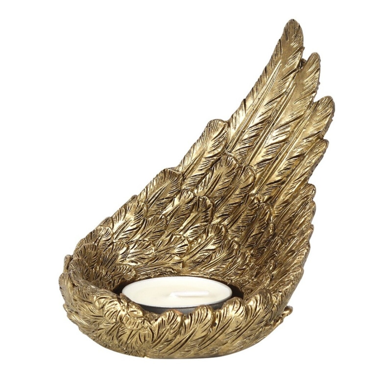 Gold Single Raised Angel Wing Candle Holder Etsy