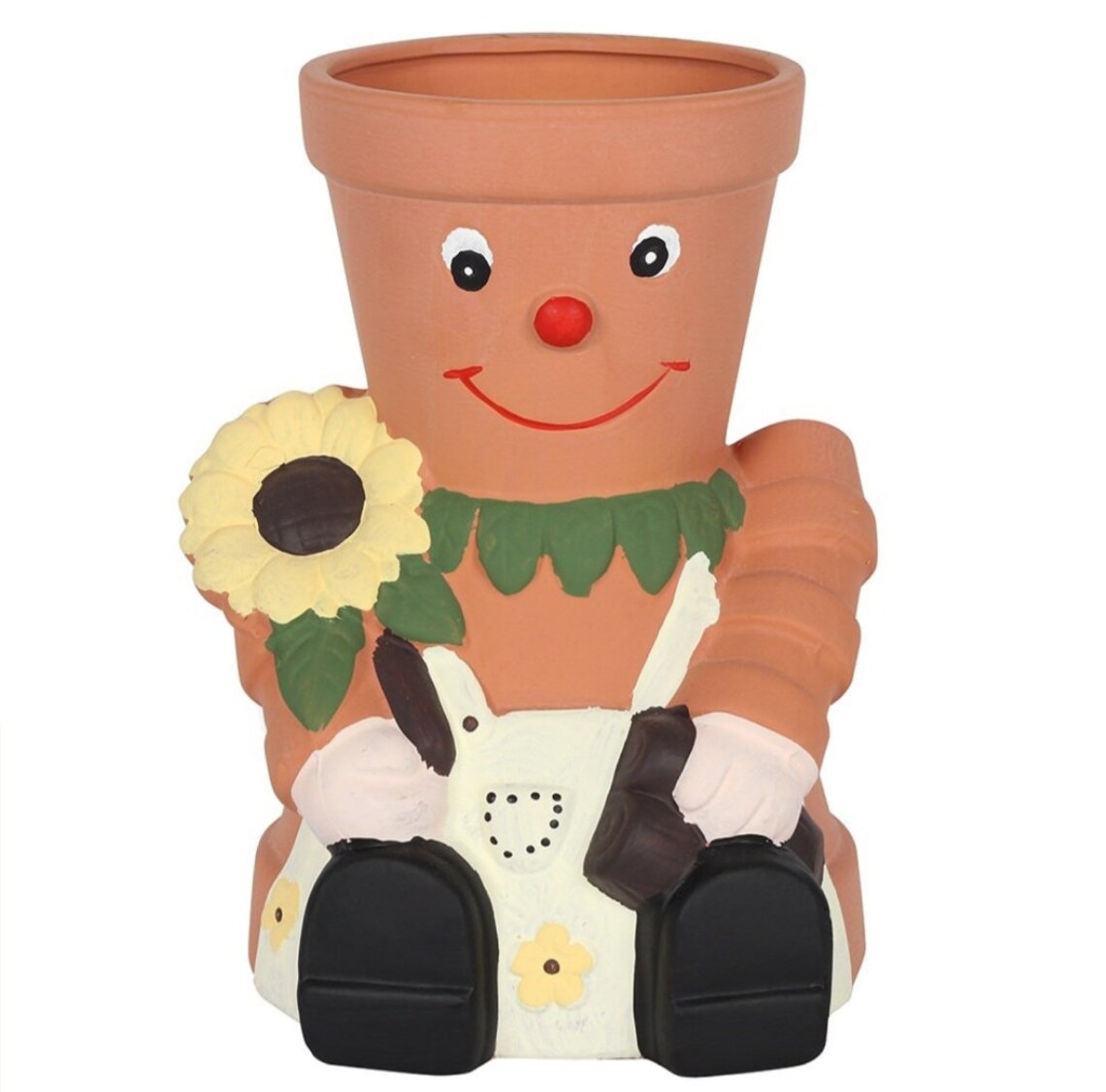Extra Large Terracotta Pot Man With Sunflower Etsy