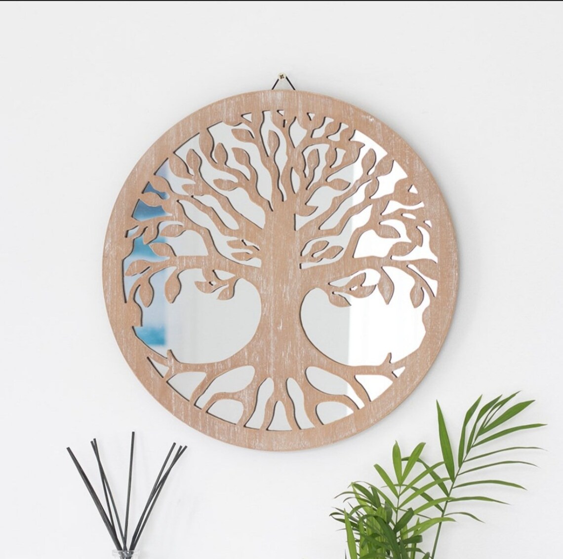 40cm Mirrored Tree of Life Wall Hanging Etsy