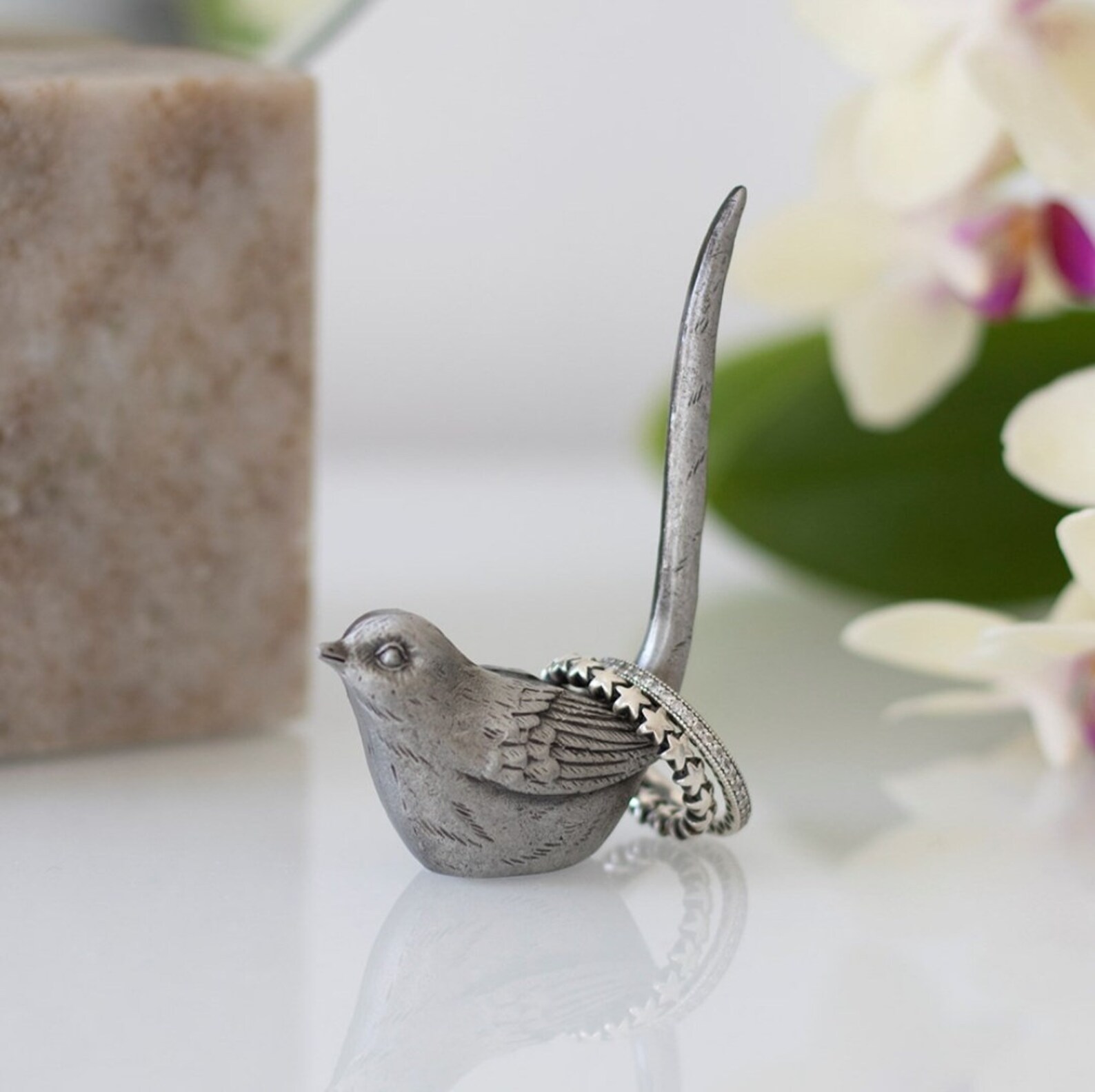 Metal Bird Ring Holder Etsy