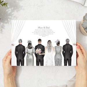 Parents Of The Bride and Groom Print, Parents Of The Bride and Groom Gift, Gift for Mum & Dad on Wedding Day, Thank You Gift For Parents image 1