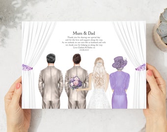 Thank You Gift For Parents Of The Bride and Groom, Thank You Gift For Parents on Wedding Day, Parents Of The Bride and Groom Print