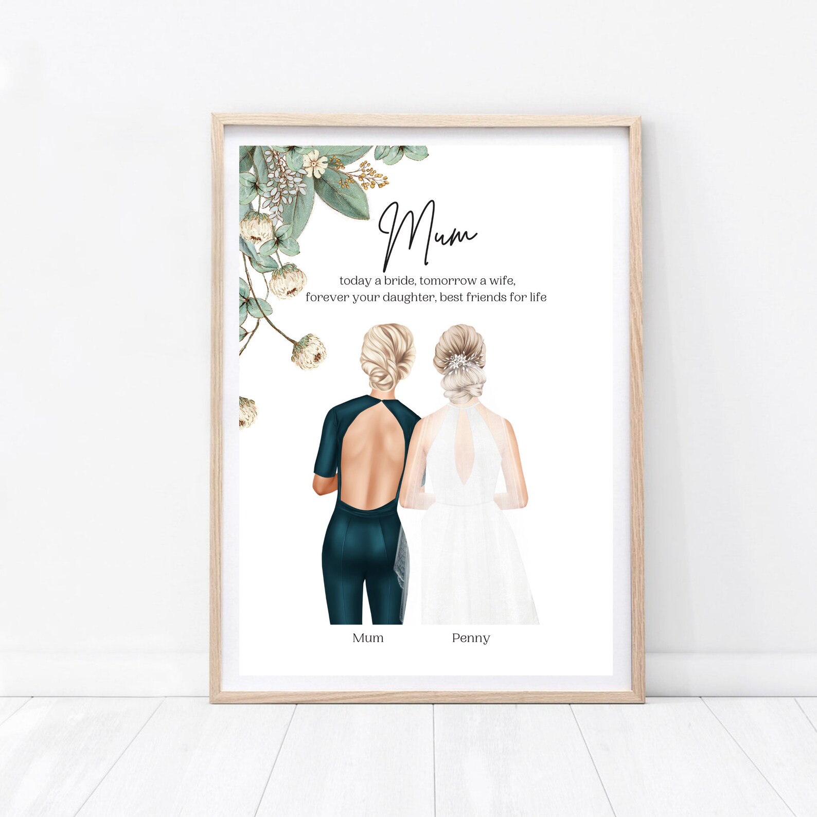 Mother Of The Bride Personalised Print Gift For Mother of The Etsy