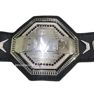 New UFC BMF Wrestling Championship Replica Title Belt 3mm Genuine Leather with 4mm Zinc Brass Plated Ufc Title Belts