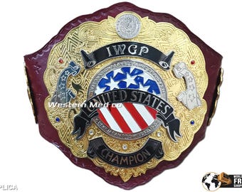 IWGP United States Championship Belt: Leather Strap Replica